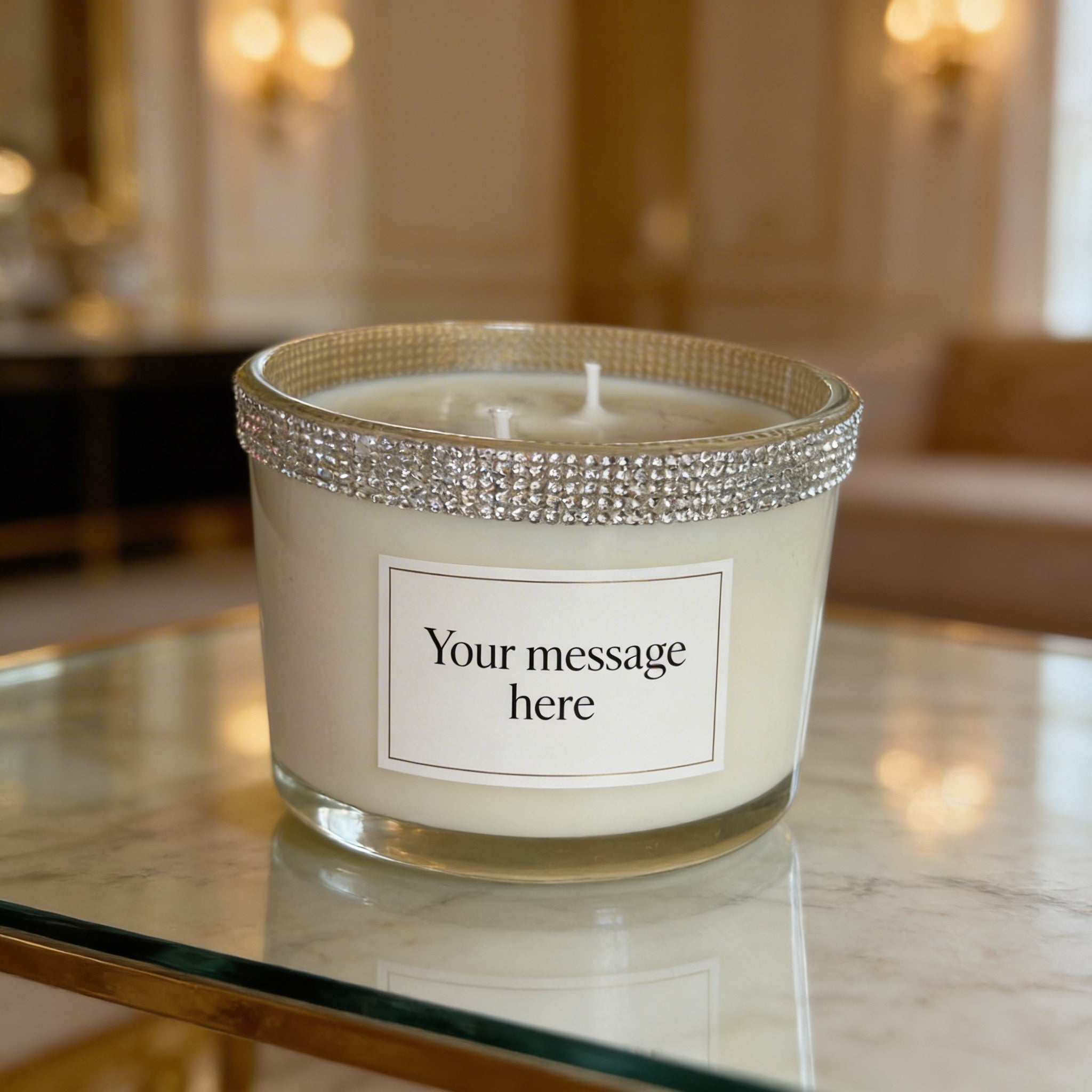 Bedazzled personalized Candles - 16oz