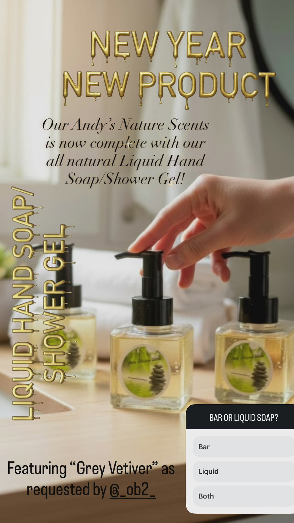 Natural Hand and Shower Gel